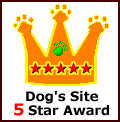 Dog's Site 5 Star Award